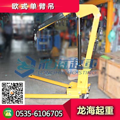 欧式单臂吊P1工位载重1000kg 龙升牌欧式重型单臂吊