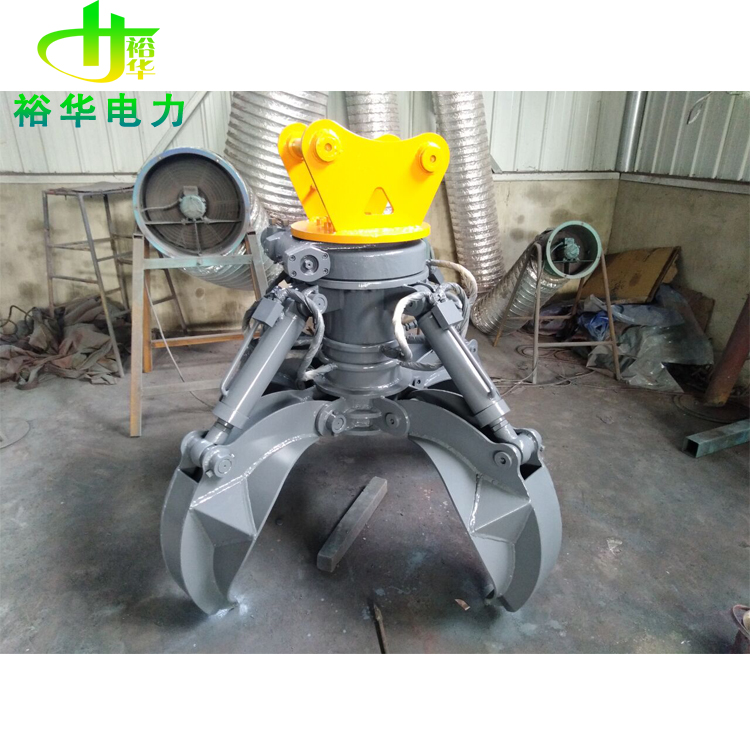 挖机液压旋转抓钢器回转式挖掘机液压抓斗 开口1.2米五瓣莲花抓
