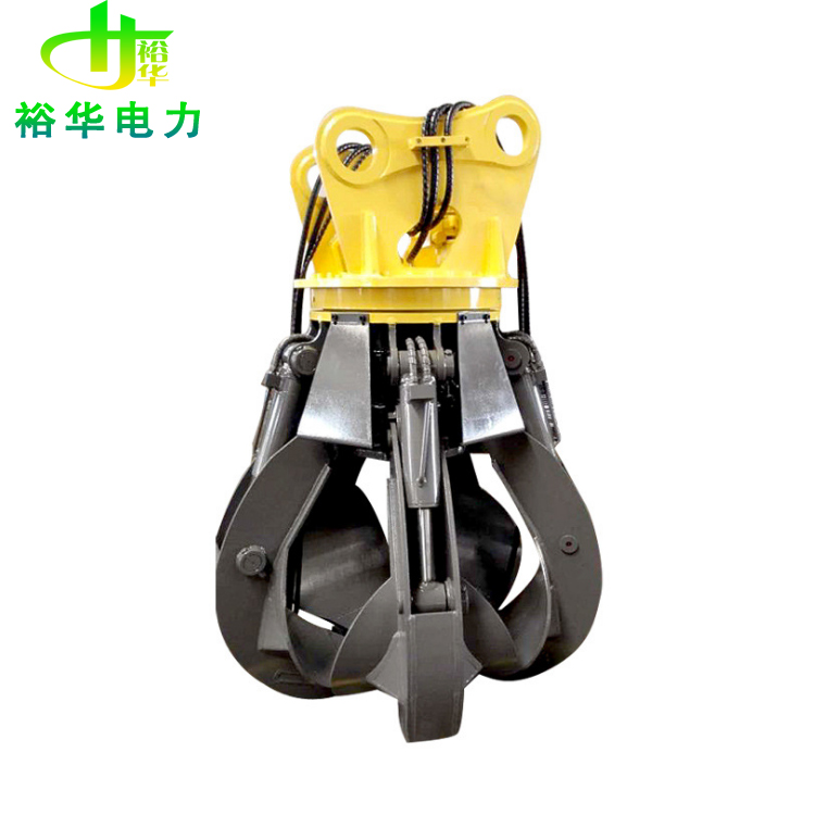 挖机液压旋转抓钢器 4瓣式抓钢器 液压抓斗 液压抓斗挖掘机莲花抓
