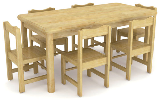 河北木质幼儿桌椅课桌椅图片厂家