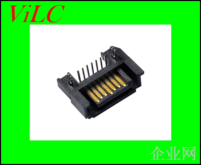 供应反插板二脚鱼叉DIP-SATA 7P公头-半包型-针插板  编带包装