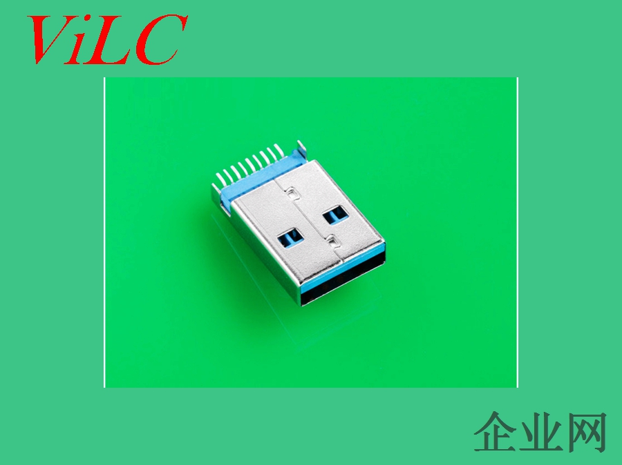 USB A-M 3.0 L=18.7MM 沉板2.2MM 无柱（外壳脚长3.70MM)锡脚1.9