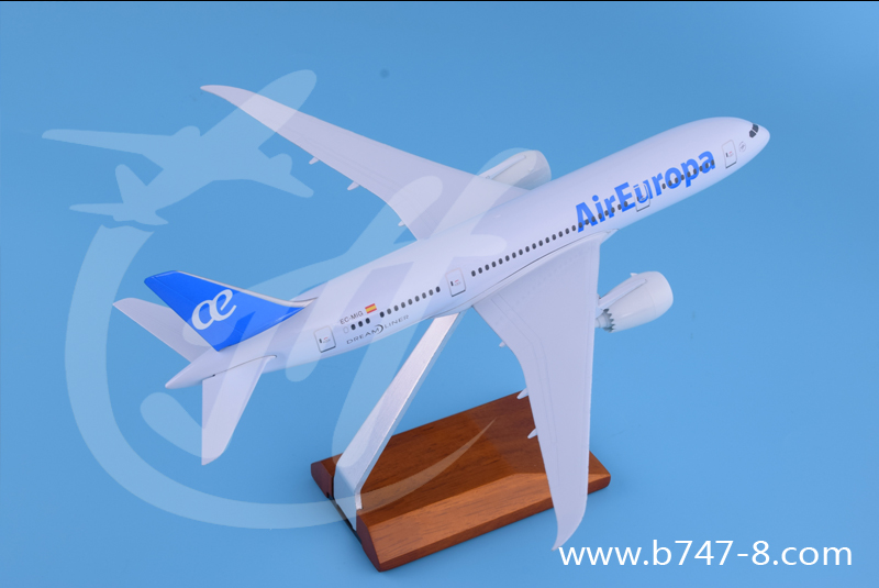 汕头金豪波音B787欧洲航空商务定制礼品合金飞机模型