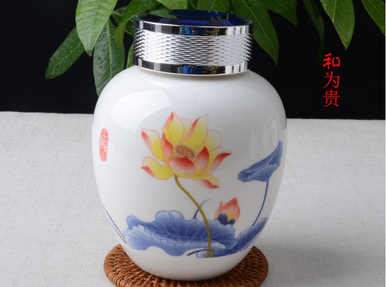 辽宁膏方包装瓷器罐子批发 密封陶瓷罐1斤厂家直销