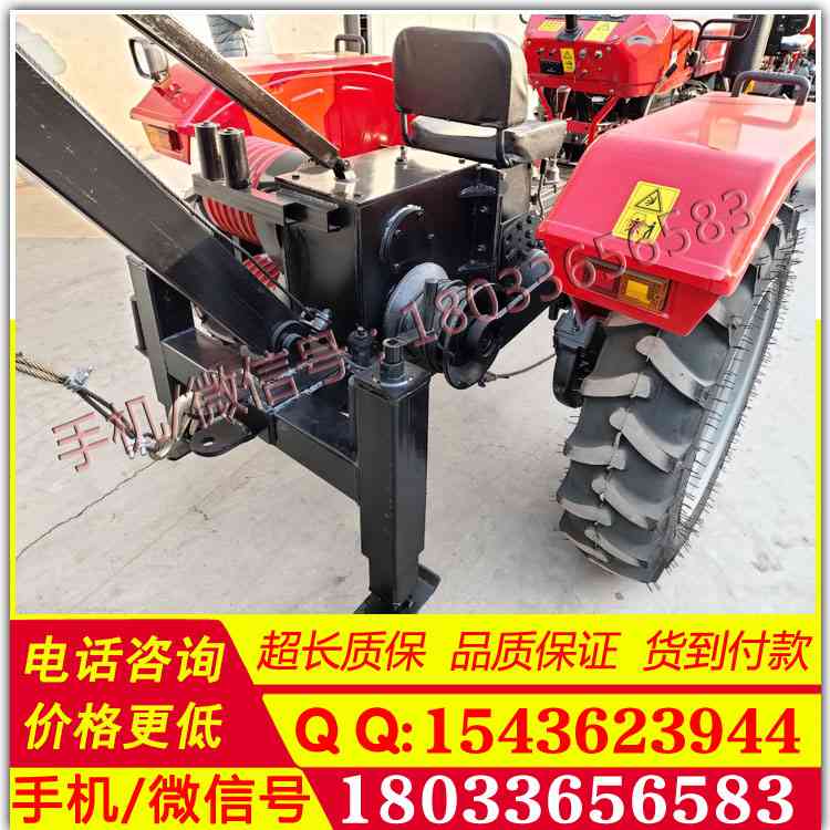 500型拖拉机改装绞磨机双杠绞车电力四轮牵引机50马力线盘角磨车