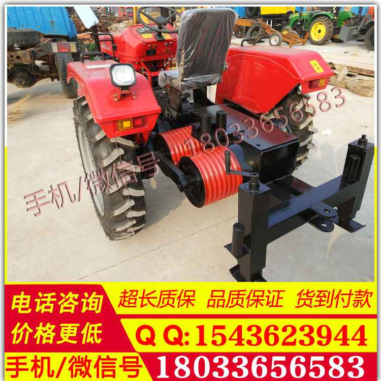 650型四轮拖拉机改装绞磨机立式拖拉机牵引车收线柴油角磨机价格