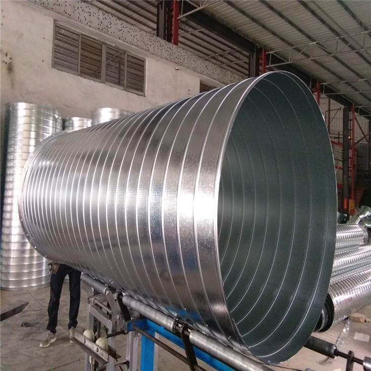 白铁通风管道镀锌螺旋风管加工厂家专业DN1200除尘螺旋风管