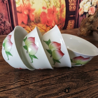 批发寿碗陶瓷寿碗 龙凤呈祥祝寿回礼碗礼品套装 陶瓷餐具陶瓷碗