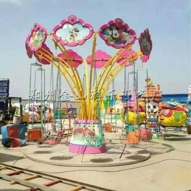 金山设备厂莲花飞椅价格 简易旋转飞椅游乐设备