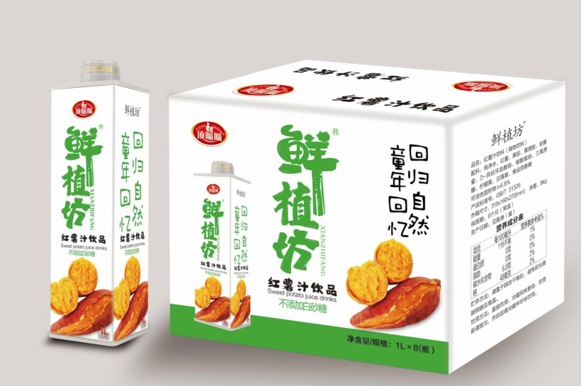 贵州商超装鲜植坊红薯汁饮品1L8瓶装招商加盟