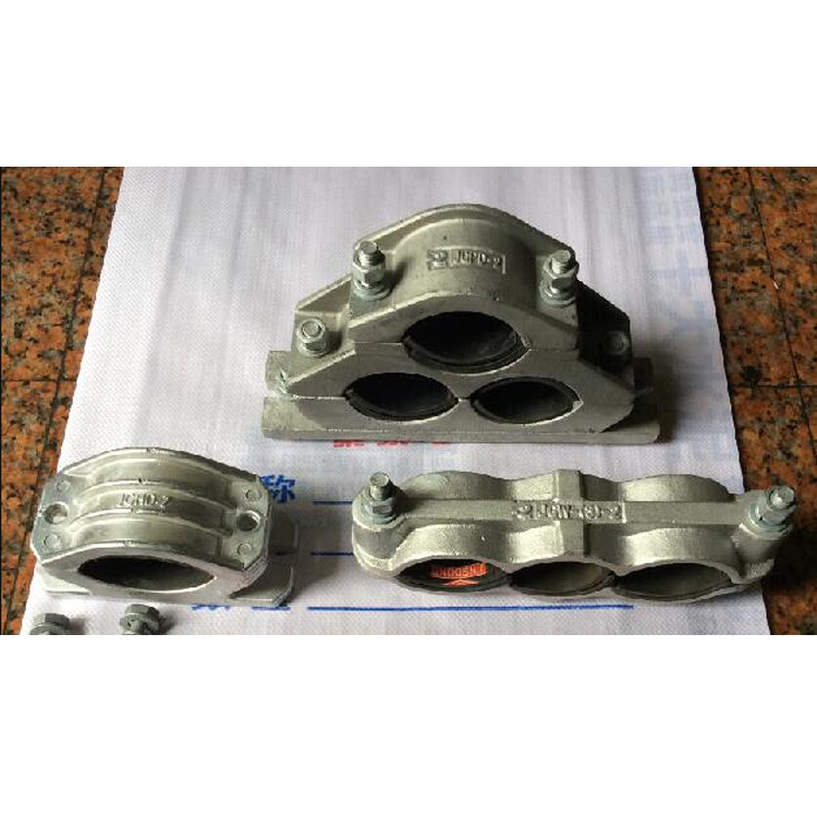JGPD型电缆夹具铝合金抱箍电缆固定夹固定金具电缆固定夹双线