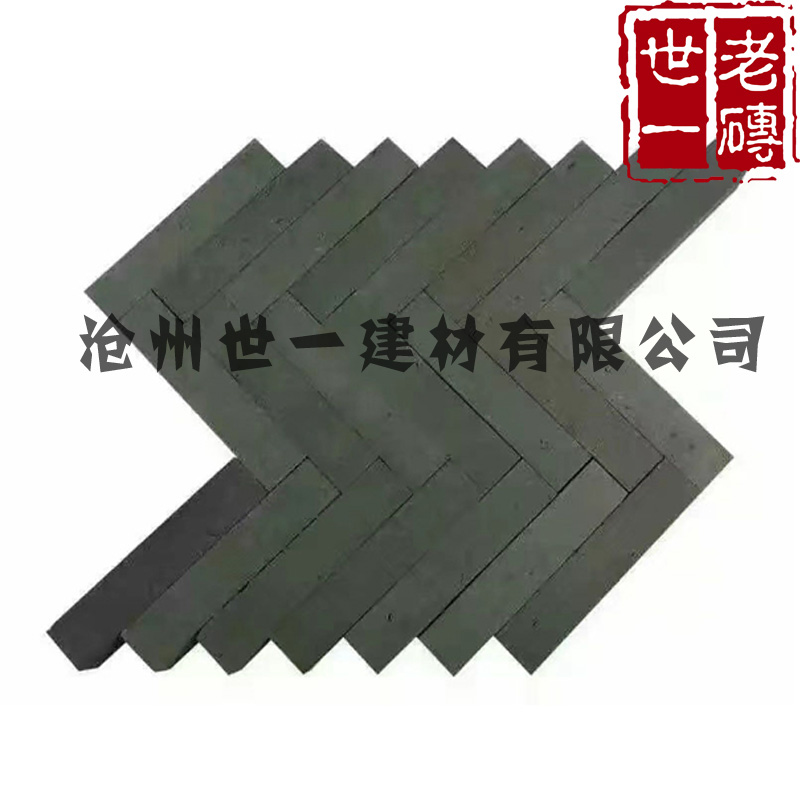 200*40*30人字铺青砖条 墙面砖 古建灰条砖