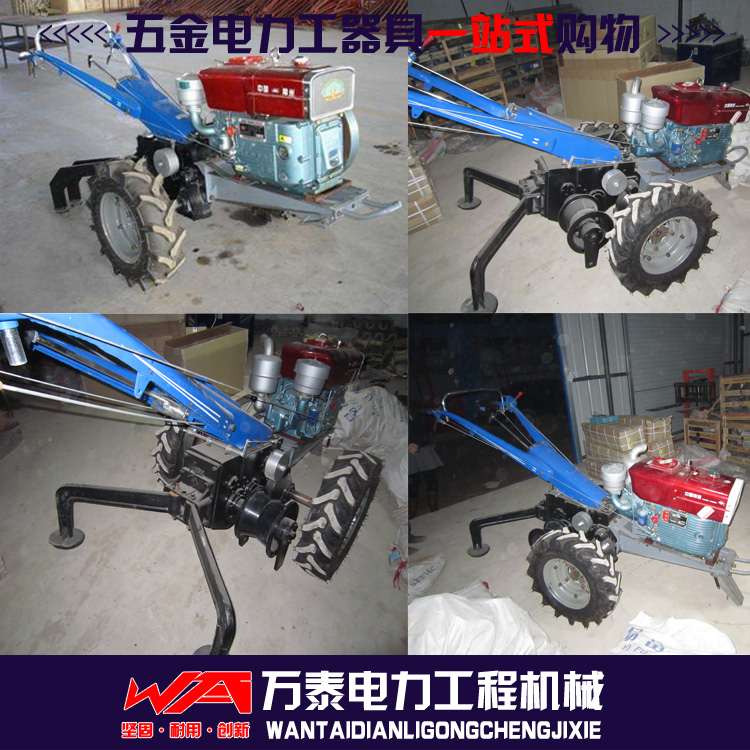 手扶式脱氨基绞磨 50KN手扶绞磨机 双滚筒绞磨