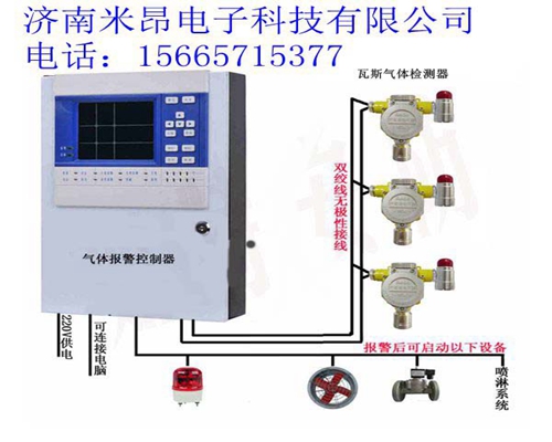 工厂仓库用瓦斯气体探测报警器 监测现场气体浓度