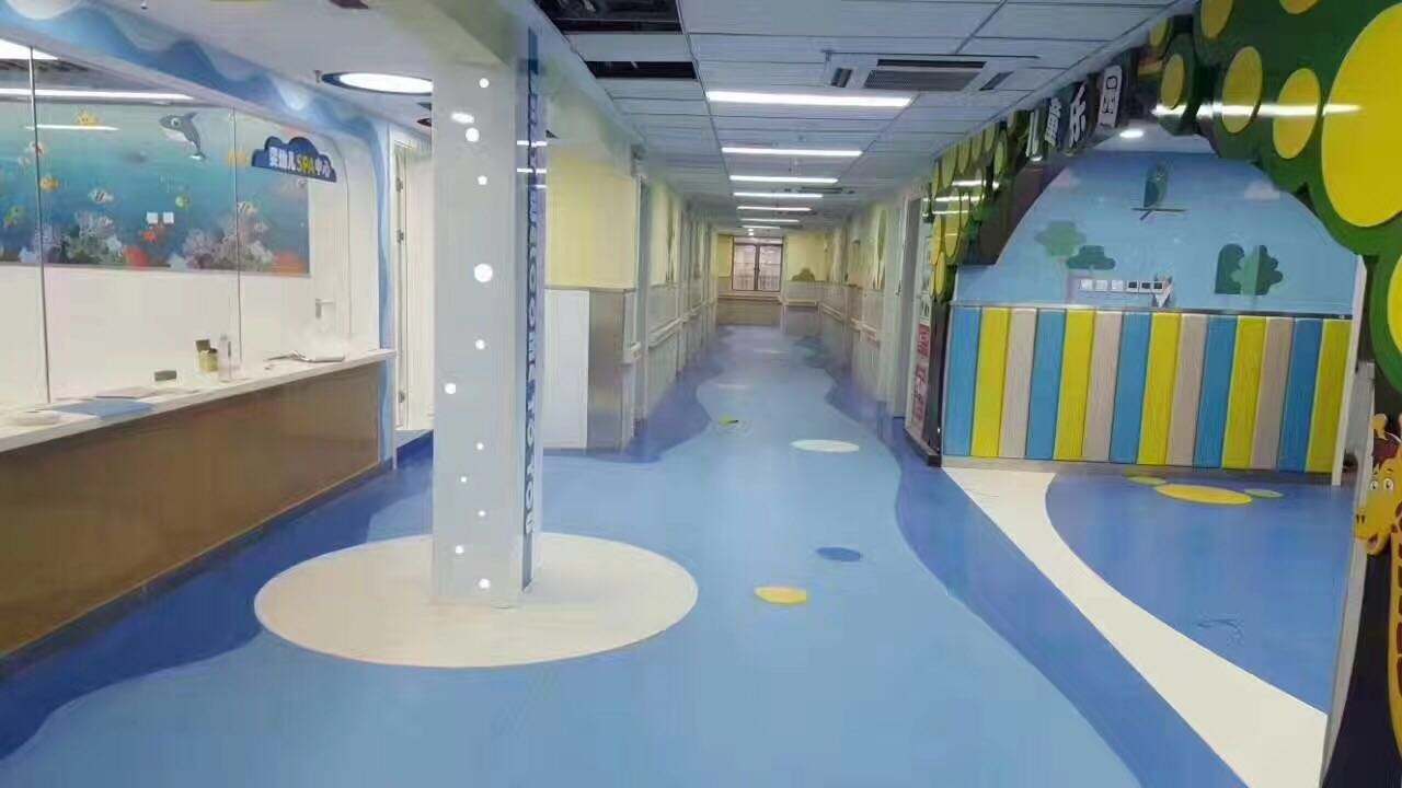 幼儿园学校专用环保PVC塑胶地板防滑多彩 地亿建设