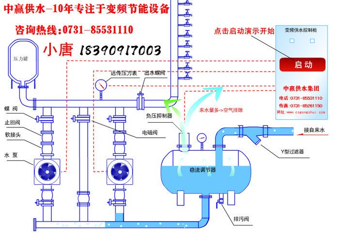 内蒙古乌兰察布恒压自动供水设备