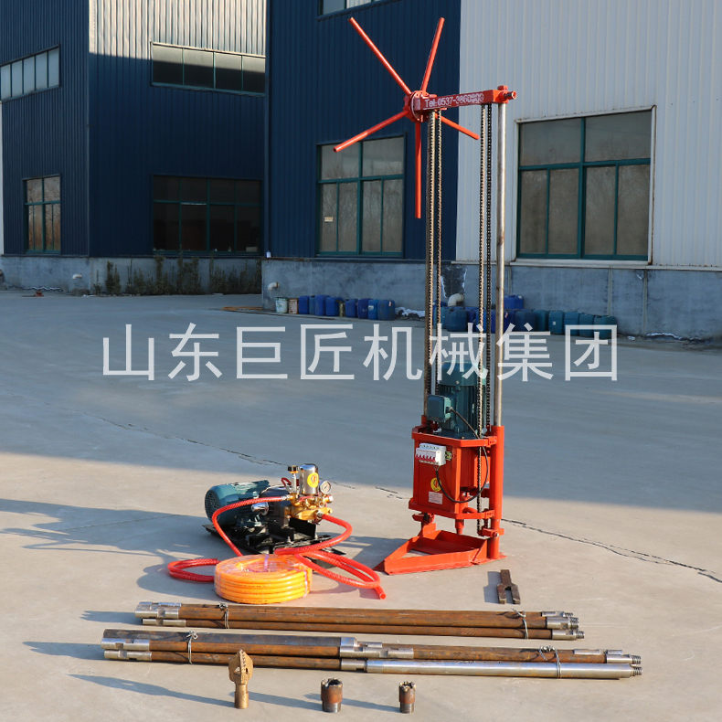 山东巨匠供货25米三相电轻便取样钻机QZ-2A地质勘探钻机取岩心 工厂直供3kw三相电动力取样钻机25米岩心勘探取芯钻机省人工