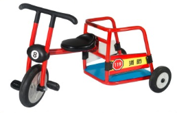品牌儿童塑料玩具车双人消防玩具车幼儿园室外儿童玩具
