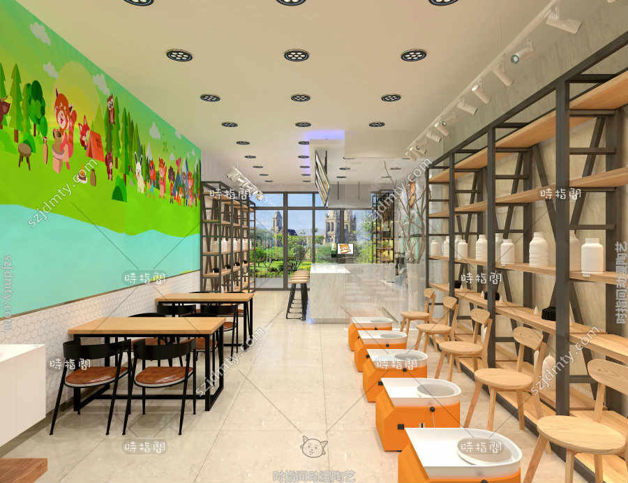 陶艺店装修展示什么风格