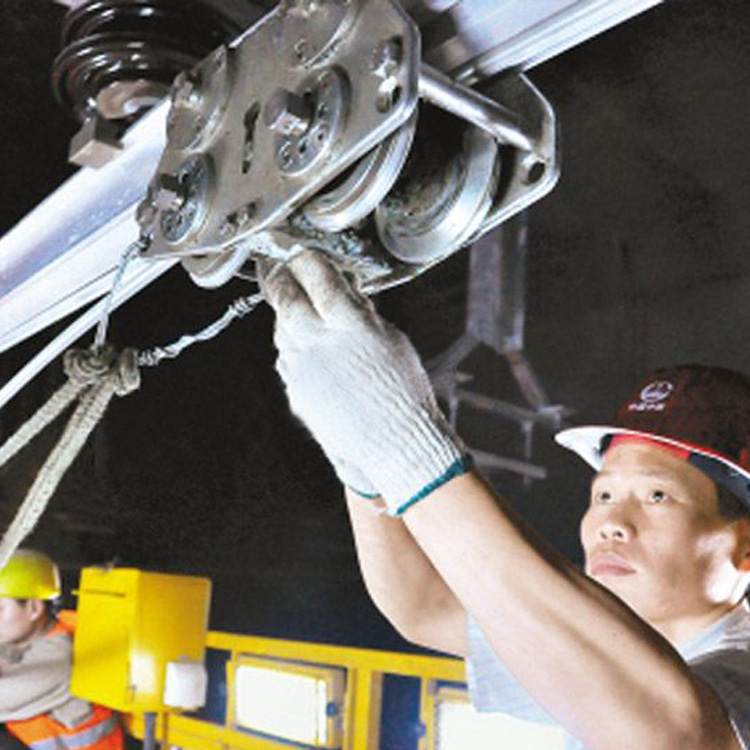 地铁钢性悬挂放线小车 接触网放线铁路小车