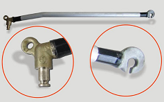 不锈钢斜拉线/V拉/1400mm/(成套、带改进型钢线卡子和定位挂环)