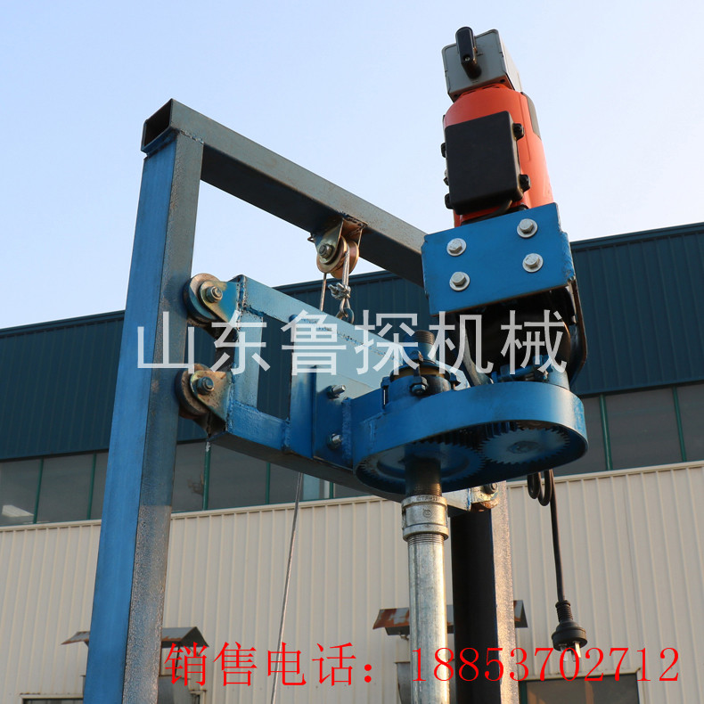 山东鲁探SJD-2B型 4KW便携式小型民用百米打井机