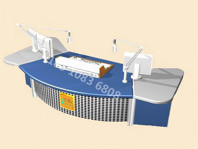 导播桌演播桌访谈桌非编台电视台播音桌主持人直播桌