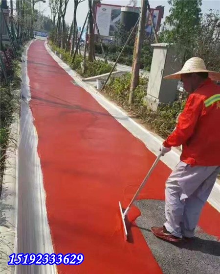 江苏无锡彩色防滑路面沥青路面翻新重获凹凸纹理