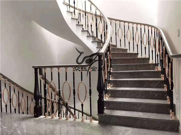 家装简约式旋转楼梯护栏 尺寸为空间增添质感