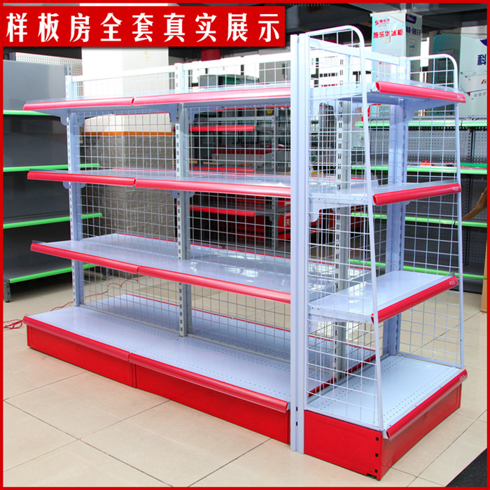 韶关顺源货架厂——韶关货架工厂超市货架展示架便利店货架药店小卖部商店零食货架子双面百货货架收银台促销台展示柜定做厂家直销