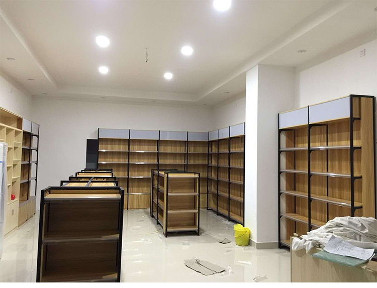 广东韶关顺源货架厂——韶关货架工厂超市货架便利商店小卖部文具母婴店零食钢木中岛商品展示架置物架烟酒架收银台定做厂家直销