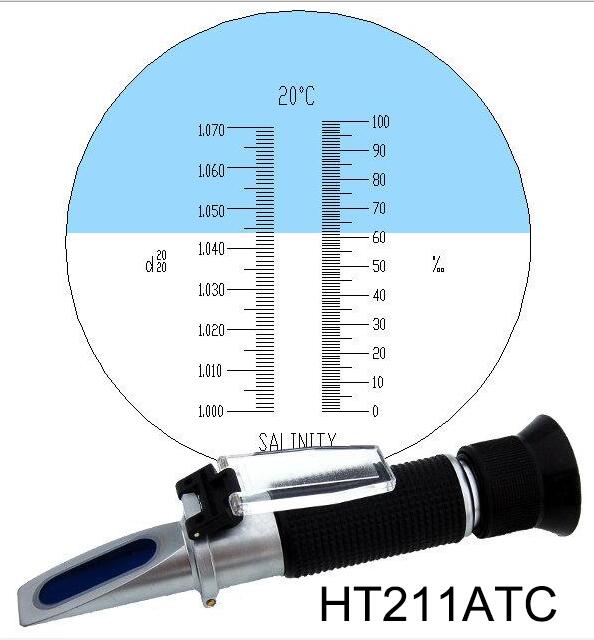 手持温补光学盐度计折射仪|海水比重计