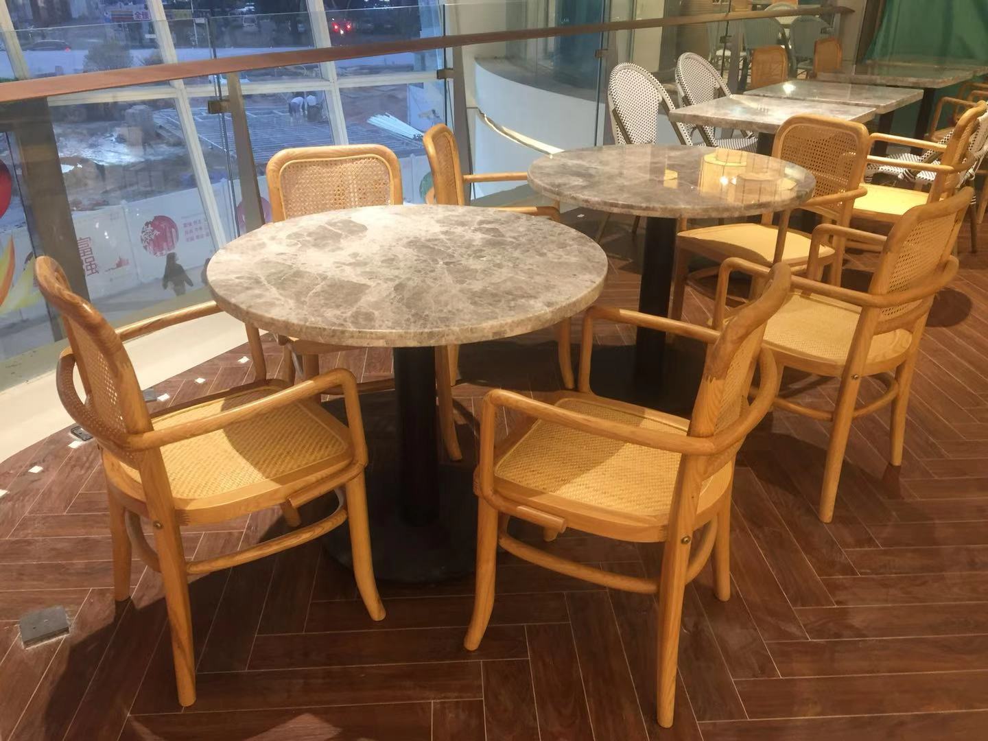 定制越南菜餐椅 实木餐椅 藤编工艺餐椅款式