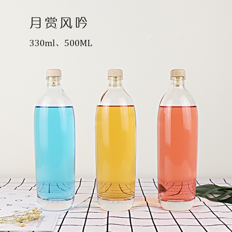 晶白料500ml玻璃酒瓶 冰酒瓶