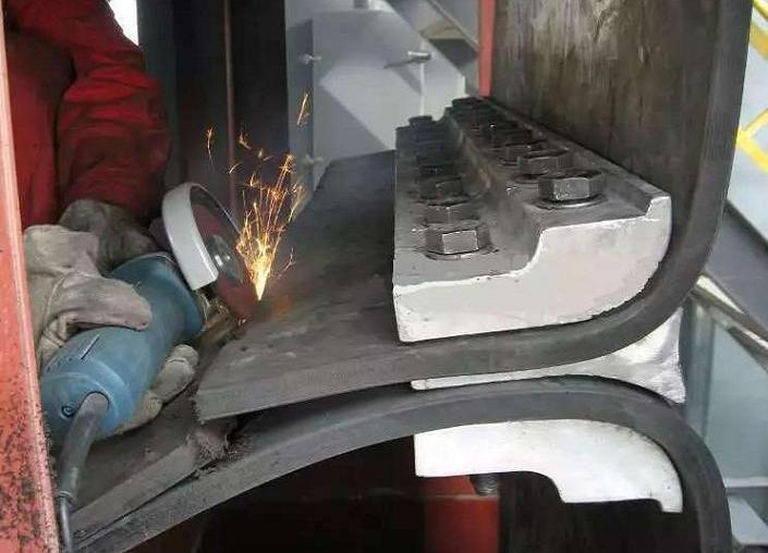 杭州提升机钢丝胶带铝合金夹板