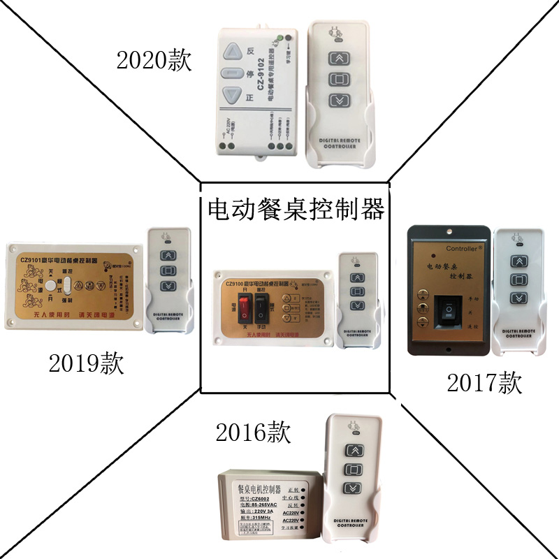 220V正反转CZ9101 电动餐桌 电机 控制器 遥控器 钢架转盘