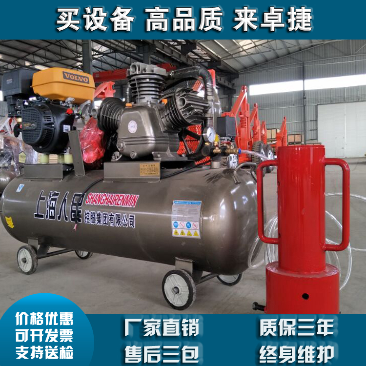 汽油打桩机 一拖三堤坝护栏砸木桩机 抢险救援打桩设备