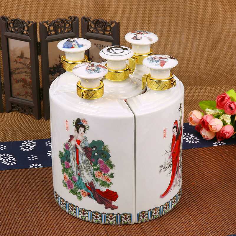 广东陶瓷酒瓶厂家直销 四大美女酒具加字定做