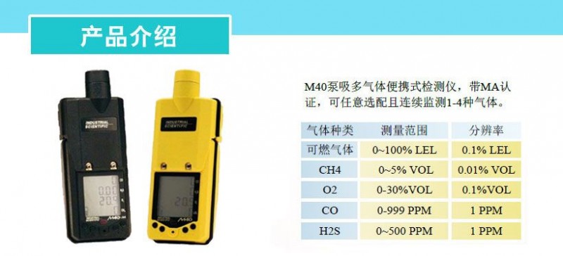 泵吸式四合一气体检测仪M40美国英思科工业级