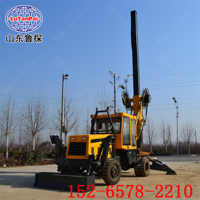 建筑地基打孔机 15米轮式打桩机厂家直销