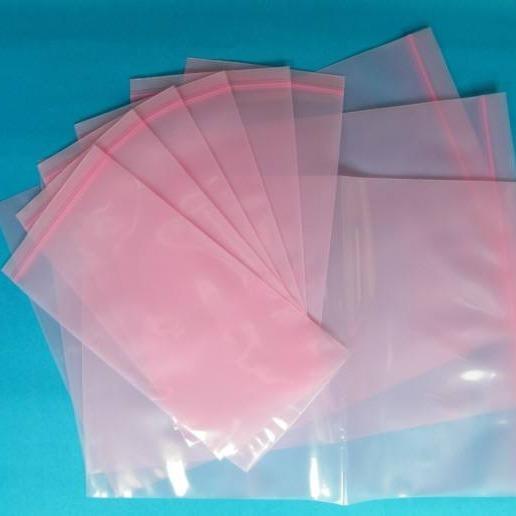供应防静电红色PE自封袋 定制透明PE塑料平口袋 加厚PE包装袋