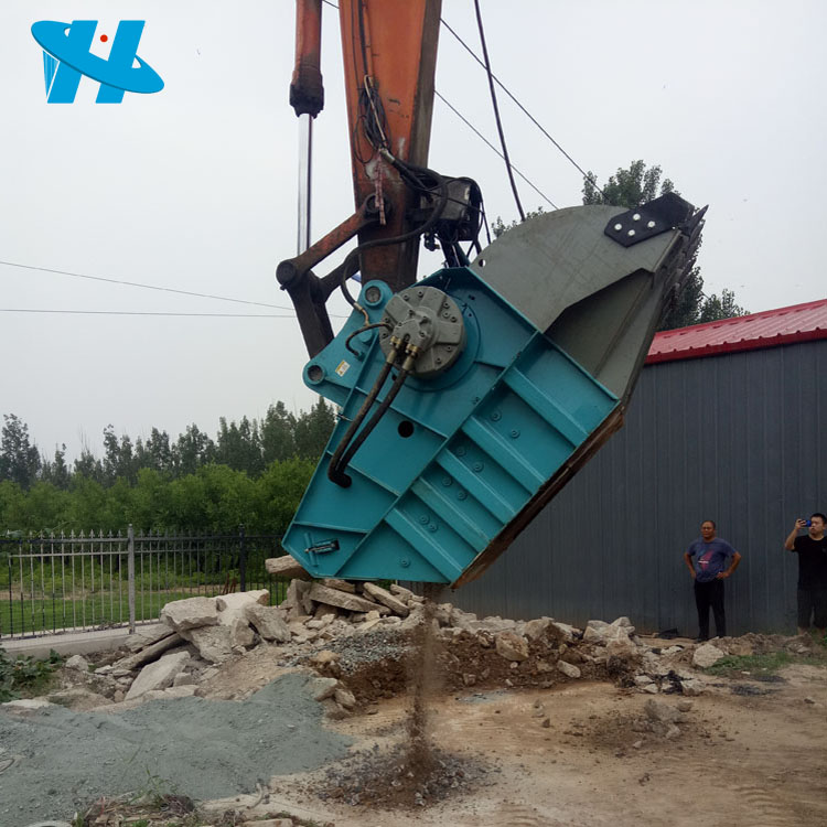 厂家破碎斗液压颚式破碎斗建筑垃圾回收岩石砂石料粉碎