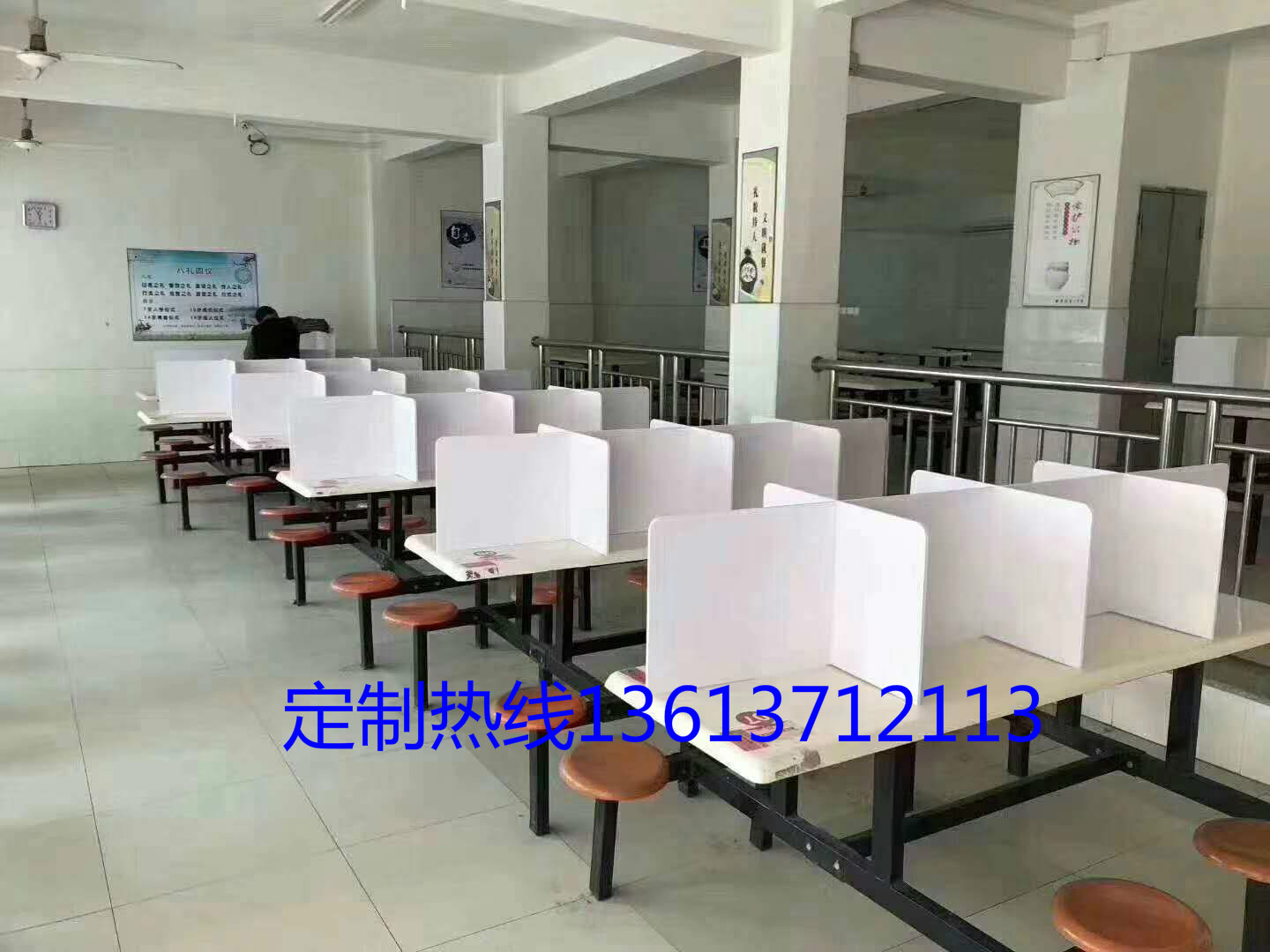 复工隔板|郑州学校食堂餐桌隔断_新闻