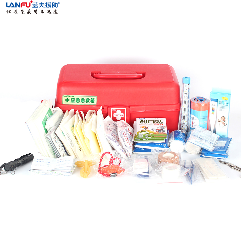 供应折叠急救包 LF-12808企业折叠应急箱 三层急救箱 急救包
