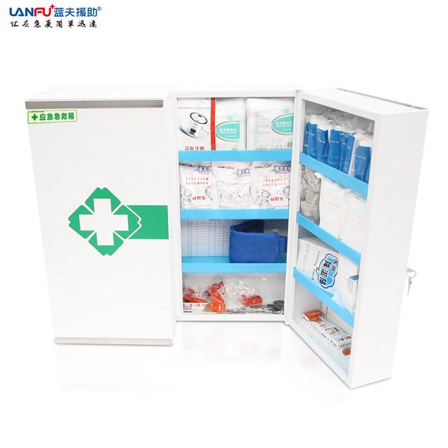 壁挂急救箱 办公室应急急救箱LF-16032双门双开壁挂式急救箱