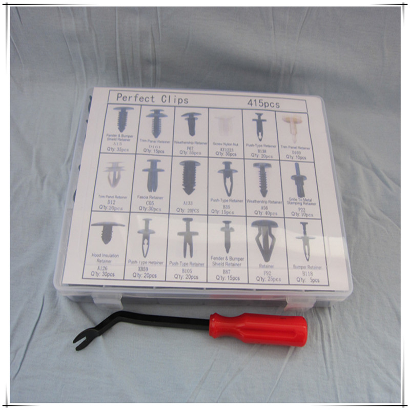 350PCS盒装卡扣 各种外资套装 穿心钉 汽车塑料卡扣