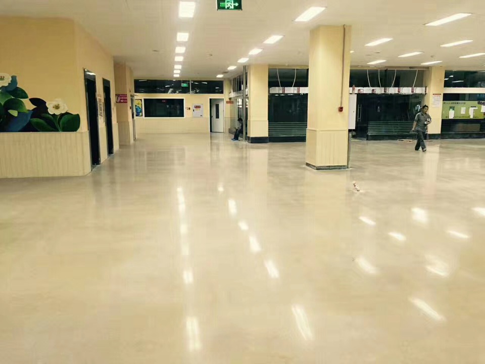 面层彩色艺术自流平嘉陵办公楼水泥艺术地坪