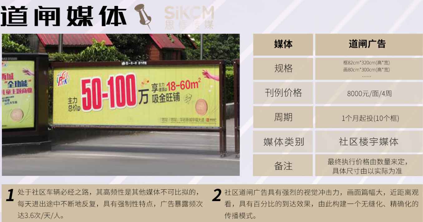 上海道闸广告 为什么要投放社区道闸广告