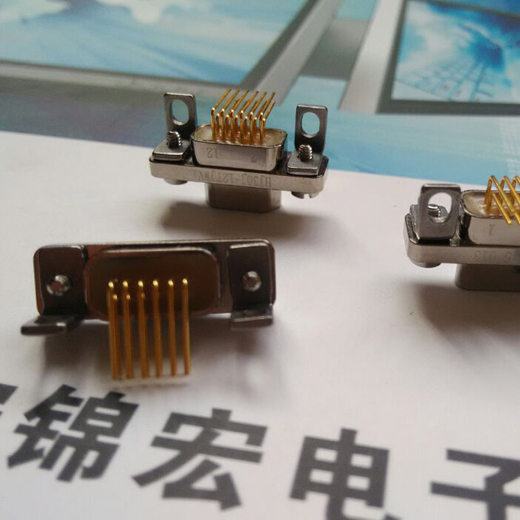 PCB板插头HJ30J-12TJWP7国军标弯插矩形连接器