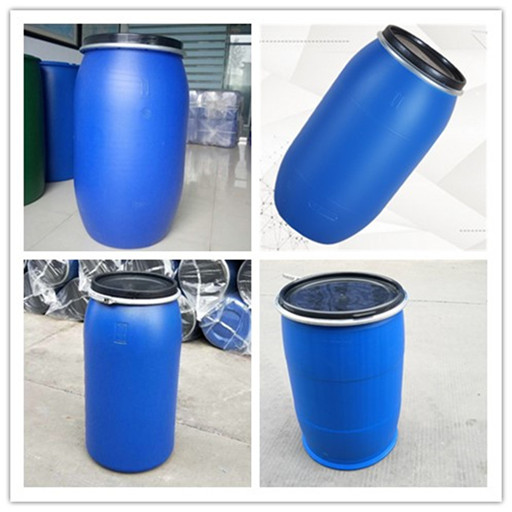 耐酸碱法兰桶-200公斤抱箍桶铁卡子桶-200KG密封化工塑料桶